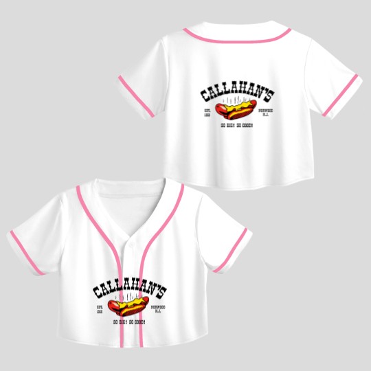 Discover Callahan's Hot Dogs New Jersey Crop Top Baseball Jerseys