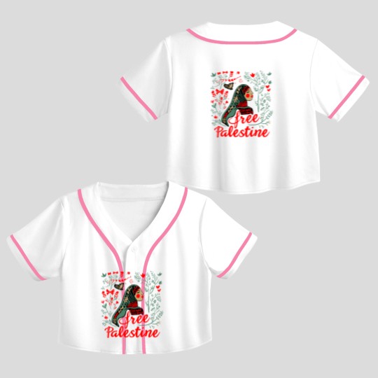 Discover Free Palestine Unisex Crop Top Baseball Jerseys