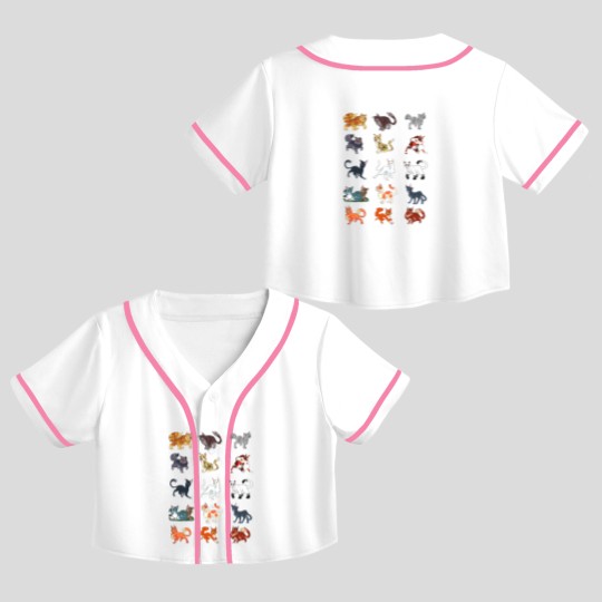 Discover Warrior cats pattern 1 Crop Top Baseball Jerseys