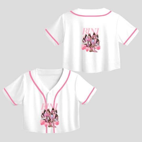 Discover BINI Rose classique - BINI Rose classique Crop Top Baseball Jerseys
