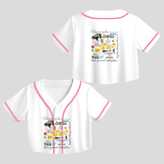 Discover Gilmore Girls Collection Crop Top Baseball Jerseys, Gilmore Girls Stars Hollow Crop Top Baseball Jerseys