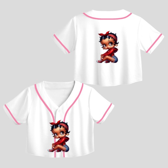 Discover Betty Boop Crop Top Baseball Jerseys