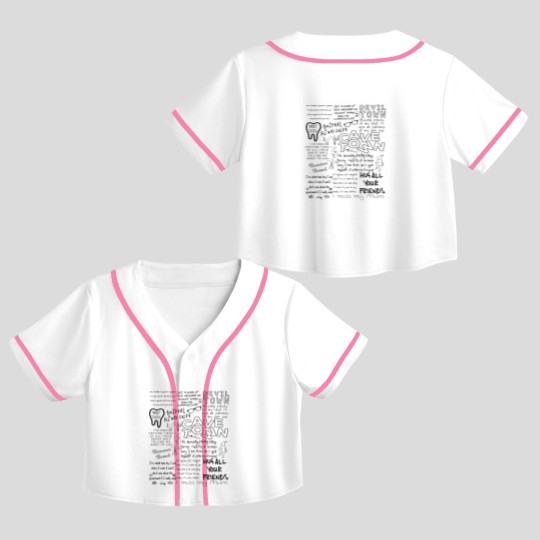 Discover Cavetown Doodle Unisex Heavy Cotton Crop Top Baseball Jerseys