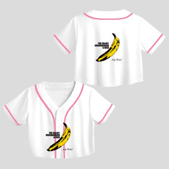 Discover The Velvet Underground _amp_ Nico, LARGE Print Crop Top Baseball Jerseys