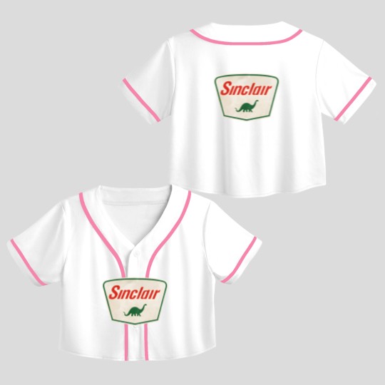 Discover Sinclair Oil vintage logo Crop Top Baseball Jerseys