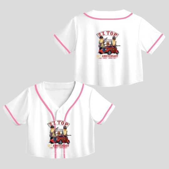 Discover ZZ Top 55th Anniversary Crop Top Baseball Jerseys