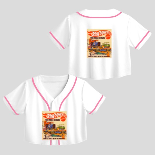 Discover Hot Wheels Vintage Wide World of Racing Crop Top Baseball Jerseys
