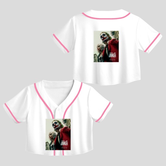 Discover Joker 2 Movie Unisex Crop Top Baseball Jerseys , Joaquin Phoenix And Ld ga Crop Top Baseball Jerseys