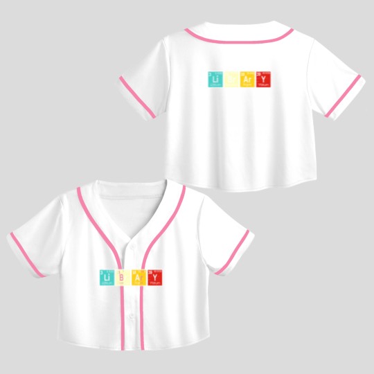 Discover Library Periodic Table Library Reading Book Worms Crop Top Baseball Jerseys