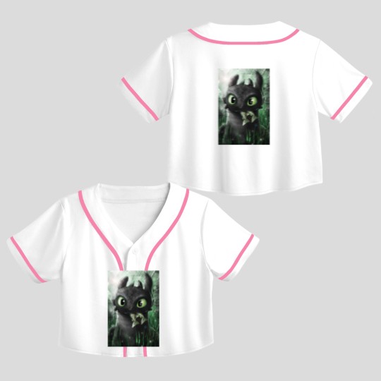 Discover How To Train Your Dragon, Toothless Gifts For Men & Women Crop Top Baseball Jerseys