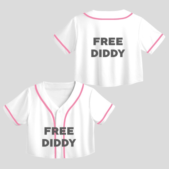 Discover Free Diddy , Funny Puffy Crop Top Baseball Jerseys, Offensive Crop Top Baseball Jerseys