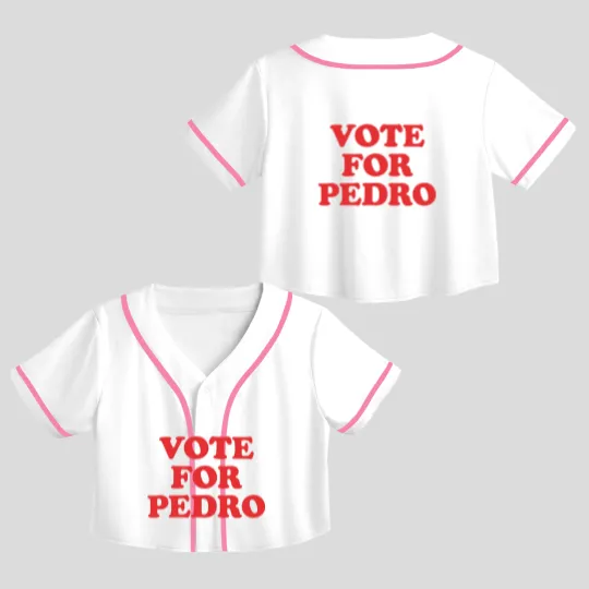 Discover Vote for Pedro Crop Top Baseball Jerseys - Napoleon Dynamite Cult Classic Crop Top Baseball Jerseys for Fans