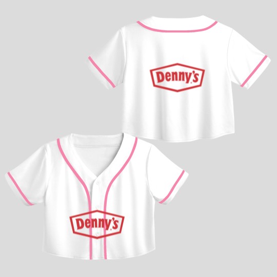 Discover Denny's Logo Restaurant Crop Top Baseball Jerseys