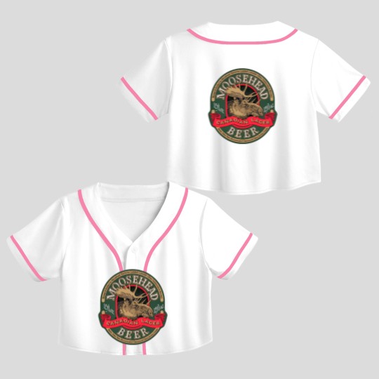 Discover 80s Mooseheads Beer Crop Top Baseball Jerseys
