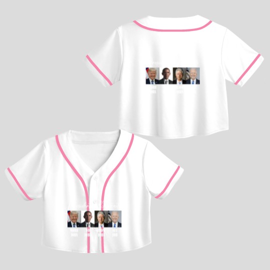 Discover Presidential Portrait Crop Top Baseball Jerseys - Sarcastic Crop Top Baseball Jerseys - Women's Crop Top Baseball Jerseys - Mens Crop Top Baseball Jerseys
