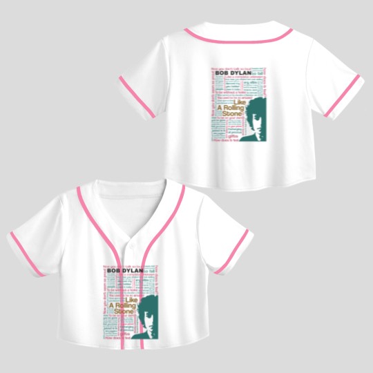 Discover Bob Dylan Like A Rolling Stone Crop Top Baseball Jerseys