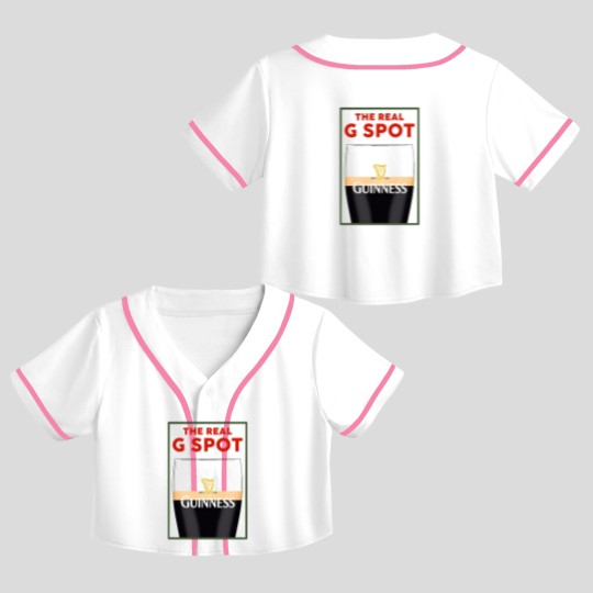 Discover Guinness Vintage Crop Top Baseball Jerseys, Split the G, Funny Crop Top Baseball Jerseys