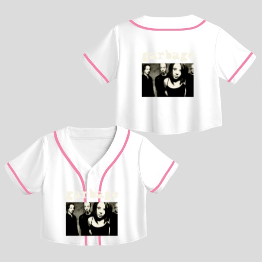 Discover Garbage Band Concert Tour Unisex Cotton Crop Top Baseball Jerseys Unisex Crop Top Baseball Jerseys Band Crop Top Baseball Jerseys