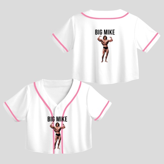 Discover Big Mike Michelle Obama Funny Crop Top Baseball Jerseys Unisex Heavy Cotton Crop Top Baseball Jerseys