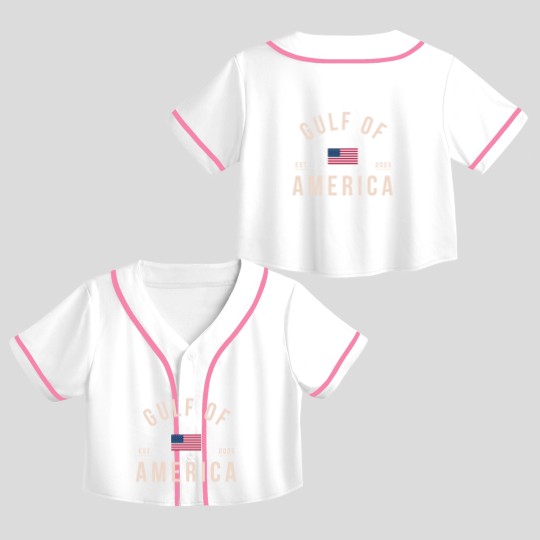 Discover Gulf of America Crop Top Baseball Jerseys, Comfort Colors Unisex Patriotic Crop Top Baseball Jerseys, United States of America Crop Top Baseball Jerseys