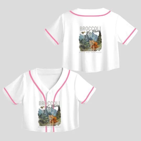 Discover Broccoli the Fierce Crop Top Baseball Jerseys, Sworn Protector of the Quest Squad Crop Top Baseball Jerseys, Fourth Wing Inspired