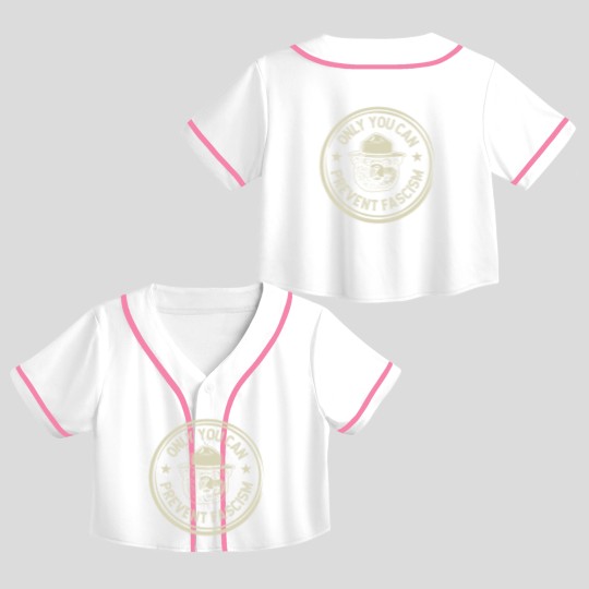 Discover Vintage Smokey The Resist Bear Only You Can Prevent Fascism Unisex Crop Top Baseball Jerseys