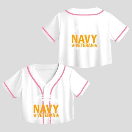Discover United States Navy Veteran Crop Top Baseball Jerseys, Navy Veteran Crop Top Baseball Jerseys, US Navy Veteran Crop Top Baseball Jerseys