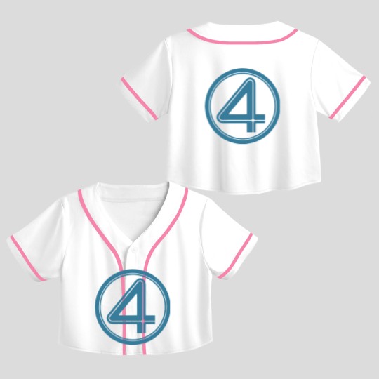 Discover Fantastic Four  Unisex Heavy Cotton Crop Top Baseball Jerseys