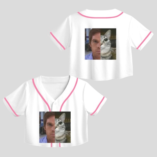 Discover Dext Morgan Crop Top Baseball Jerseys, Funny Cat Meme Crop Top Baseball Jerseys, Unisex Heavy Cotton Crop Top Baseball Jerseys, Gift for Dexter Fans, TV Show Fan Crop Top Baseball Jerseys