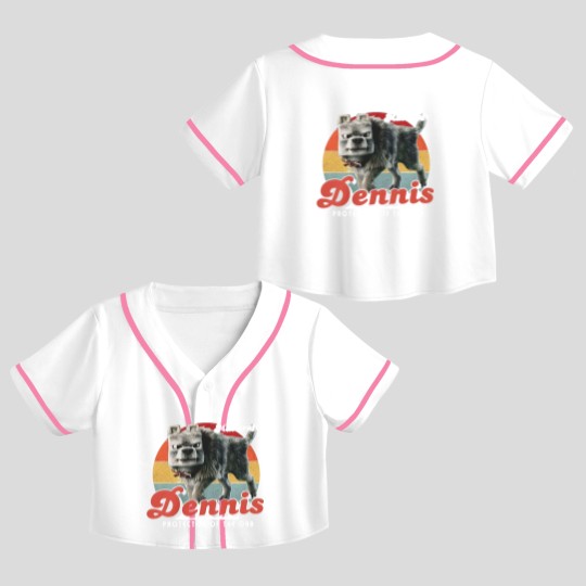 Discover Kids Minecraft Crop Top Baseball Jerseys, Dennis Crop Top Baseball Jerseys for Gamers