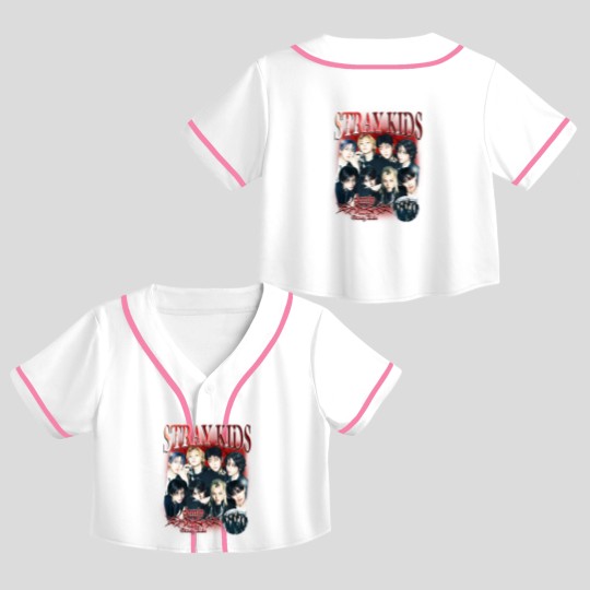 Discover Stray Kids dominATE World Tour US 2025 Graphic Crop Top Baseball Jerseys, Stray Kids Hop Album Crop Top Baseball Jerseys
