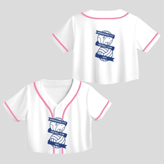 Discover Birmingham City FC Logo Crop Top Baseball Jerseys