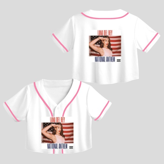 Discover National Anthem Lana Del Rey Crop Top Baseball Jerseys Unisex