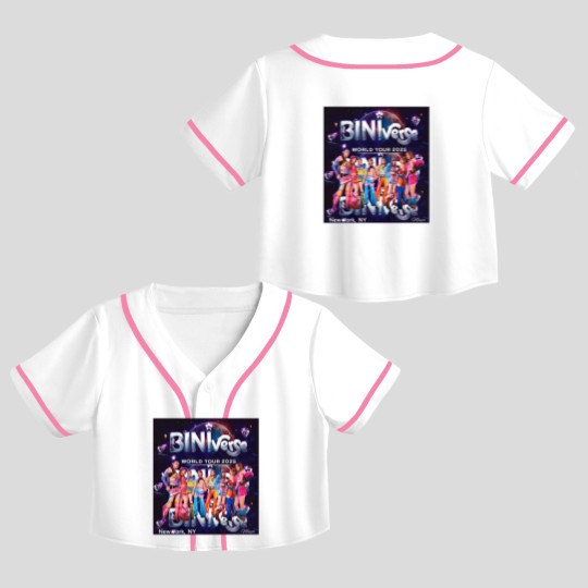 Discover BiniVerse World Tour 2025 Concert Crop Top Baseball Jerseys, Bini Blooms Concert Crop Top Baseball Jerseys, bini tour concert 2025