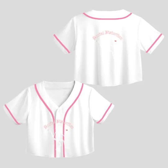 Discover Social Distortion Skull Art Crop Top Baseball Jerseys