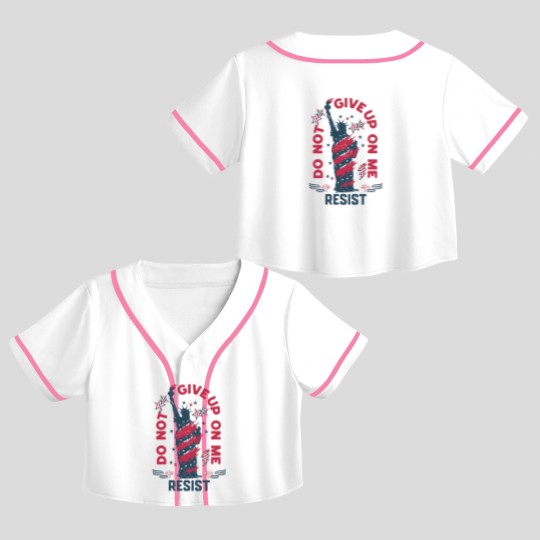 Discover 4th of July Crop Top Baseball Jerseys, Anti Trump Crop Top Baseball Jerseys, Democracy Matters Crop Top Baseball Jerseys