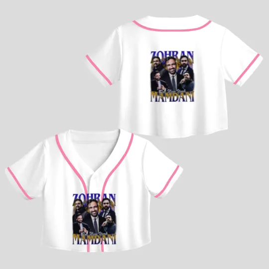 Discover Zohran For New York City Bootleg 90s Vintage Crop Top Baseball Jerseys