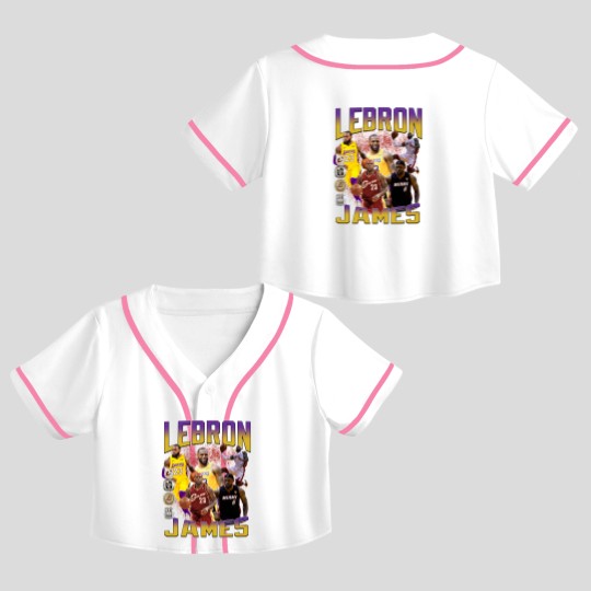 Discover Basketball Legend LeBron James Crop Top Baseball Jerseys