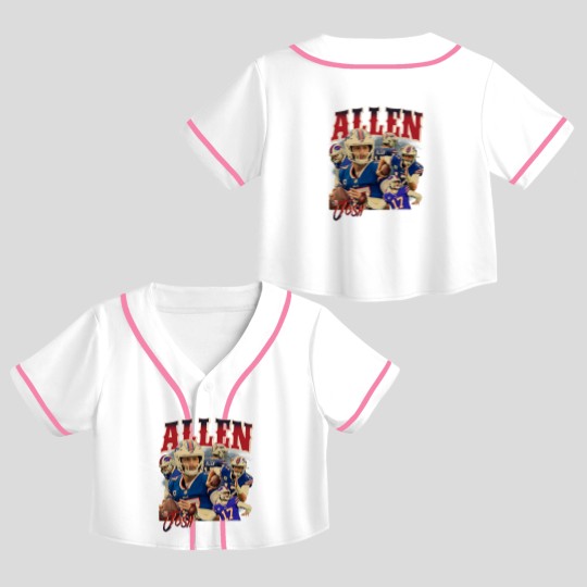 Discover Josh Allen Crop Top Baseball Jerseys, American Football MVP Player