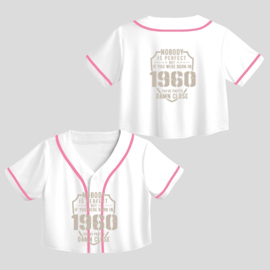 Discover 60th birthday - born in 1960 Crop Top Baseball Jerseys