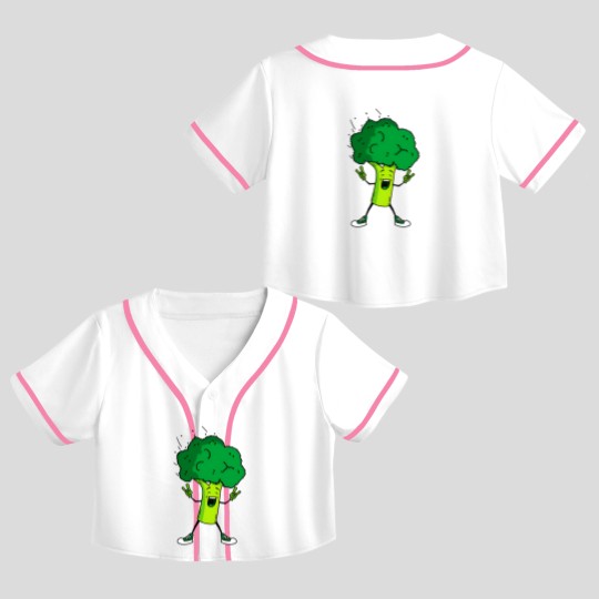 Discover Broccoli rocks Crop Top Baseball Jerseys