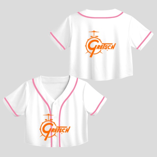 Discover GRETSCH DRUM LOGO Crop Top Baseball Jerseys