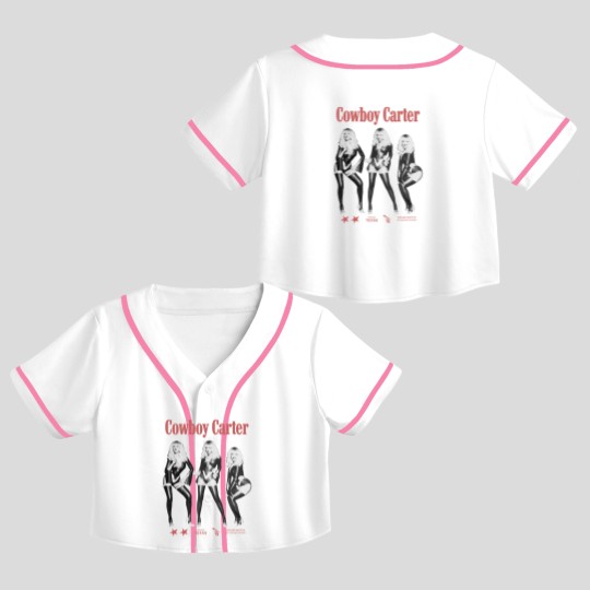 Discover Beyonce Cowboy Carter  Crop Top Baseball Jerseys