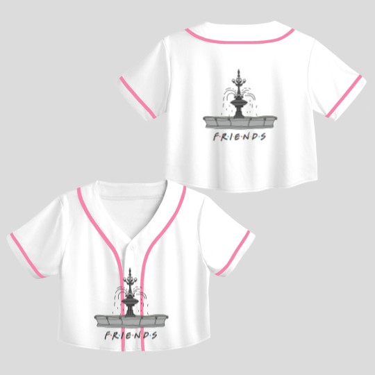 Discover Friends Fountain - Friends - Crop Top Baseball Jerseys