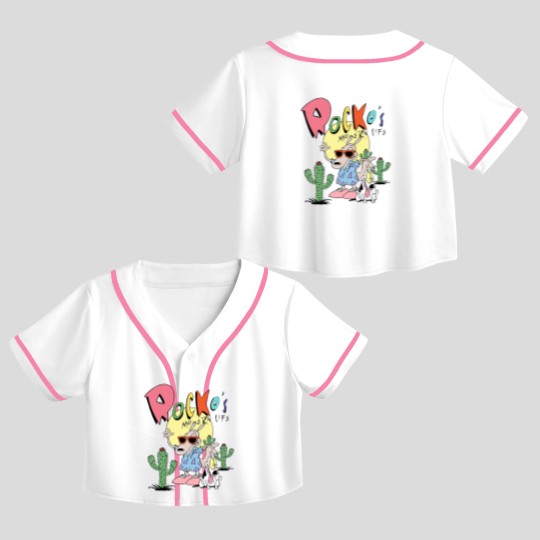 Discover Nick 90s Rockos Modern Life Crop Top Baseball Jerseys