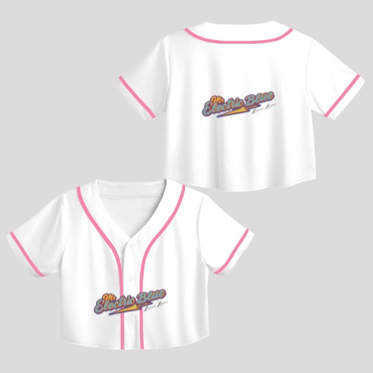 Discover Benson Boone Mr Electric Blue Crop Top Baseball Jerseys, Gift for Fans
