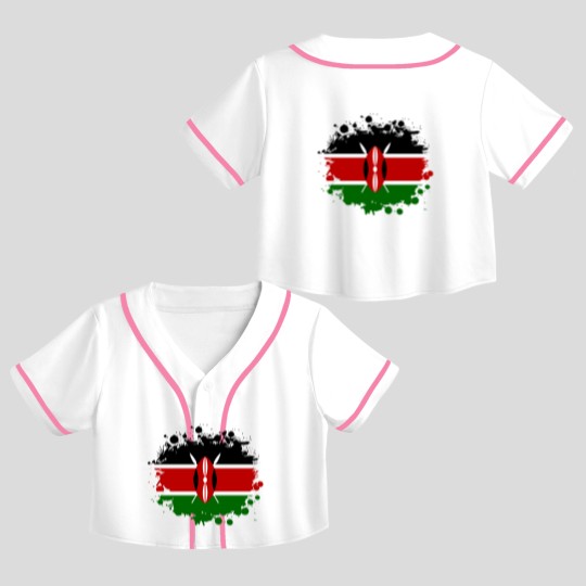 Discover Kenya Blot / Kenya Gift Africa Mombasa Crop Top Baseball Jerseys