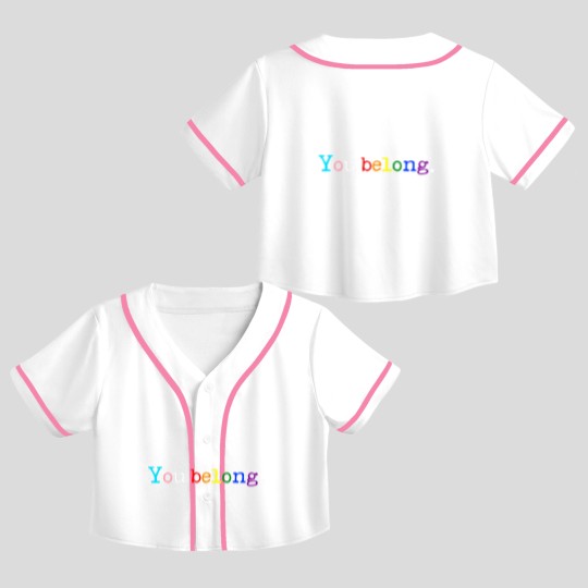 Discover Gay Pride LGBT Support And Respect You Belong Transgender Crop Top Baseball Jerseys