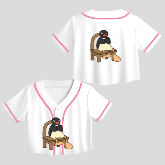 Discover Angry Pingu Classic Crop Top Baseball Jerseys