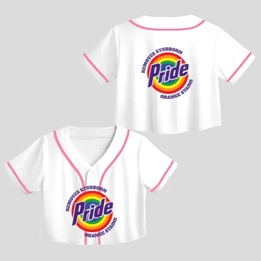 Discover Pride Removes Stubborn Orange Stains FDT PNG Crop Top Baseball Jerseys